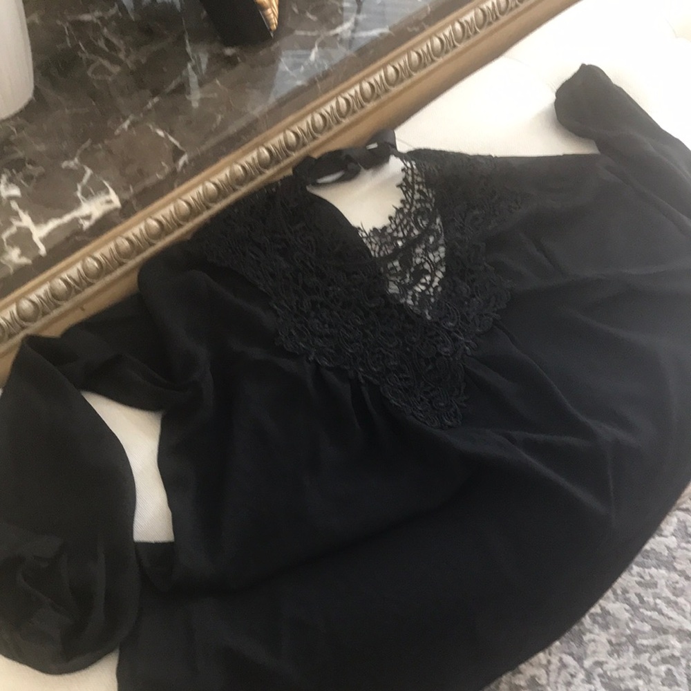 Elegant Black Lace Blouse